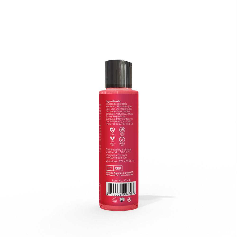 Sensuva Sizzle Lips Strawberry Edible Warming Gel 4.2 Oz Oral Gels & Sprays