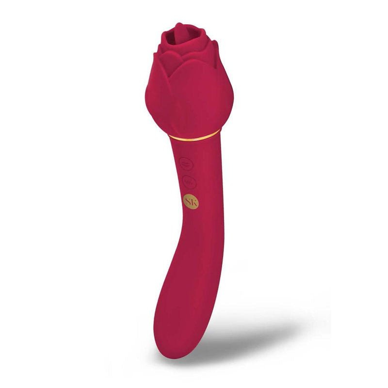 Secret Kisses Rosegasm Lingo 20.3cm Dual-ended Stimulator Rose Stimulators