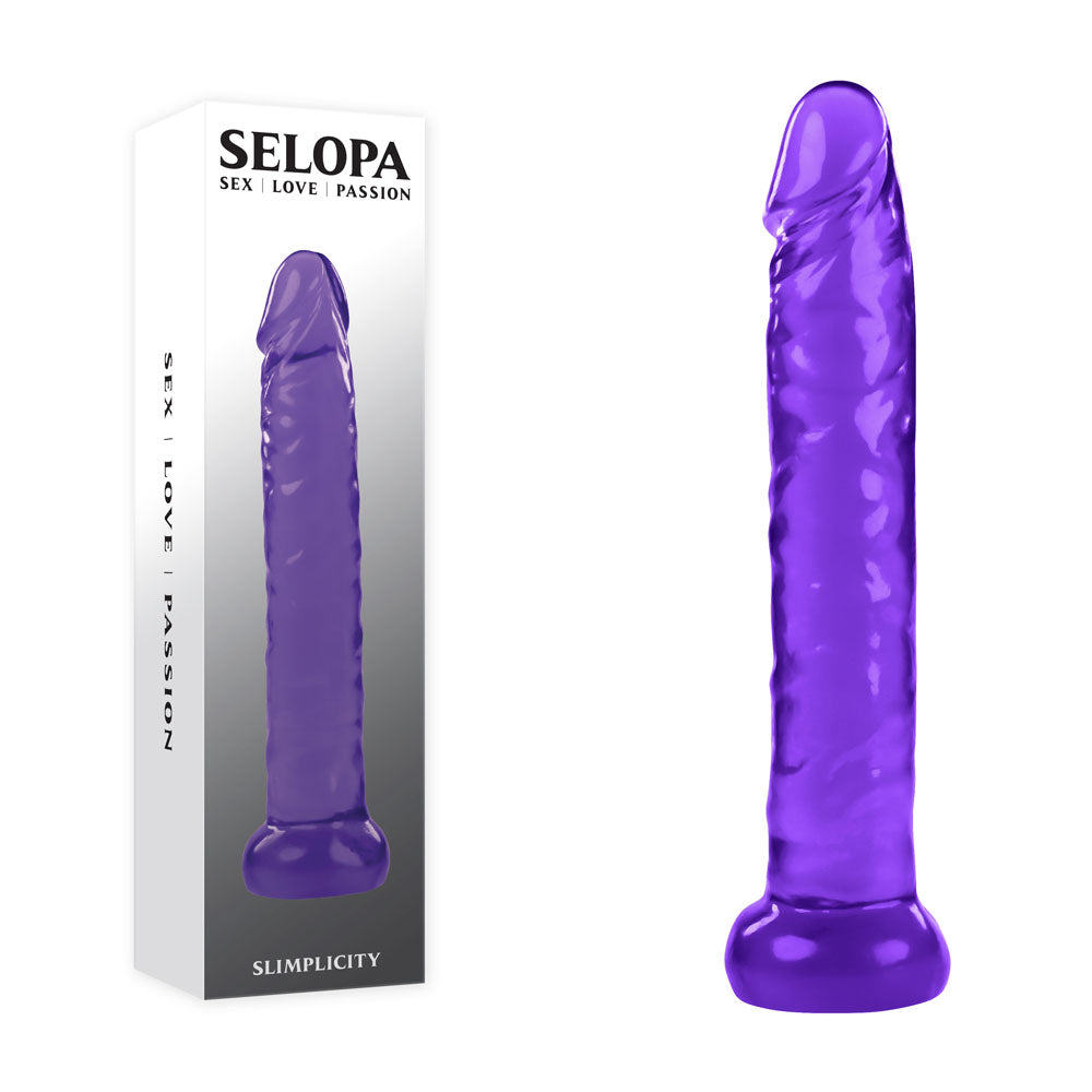 Selopa SLIMPLICITY Realistic 15.7cm Flexible Dildo in Purple Purple Dildos & Dongs