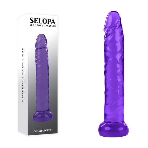 Selopa SLIMPLICITY Realistic 15.7cm Flexible Dildo in Purple Purple Dildos & Dongs