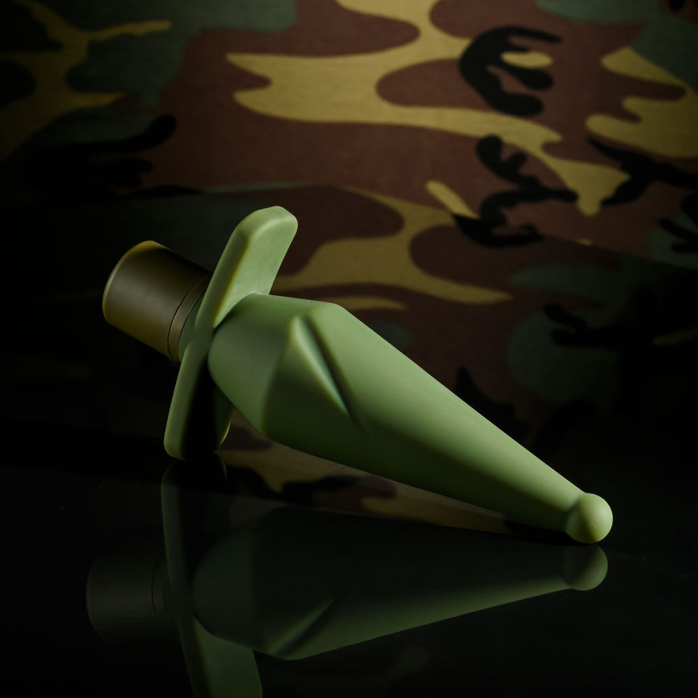Selopa The Private Vibrating Plug 13cm x 3.5cm Green Anal Toys & Stimulators