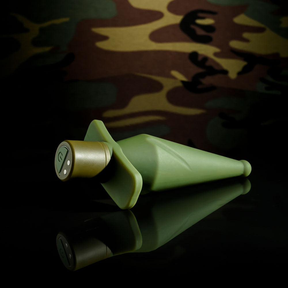 Selopa The Private Vibrating Plug 13cm x 3.5cm Green Anal Toys & Stimulators