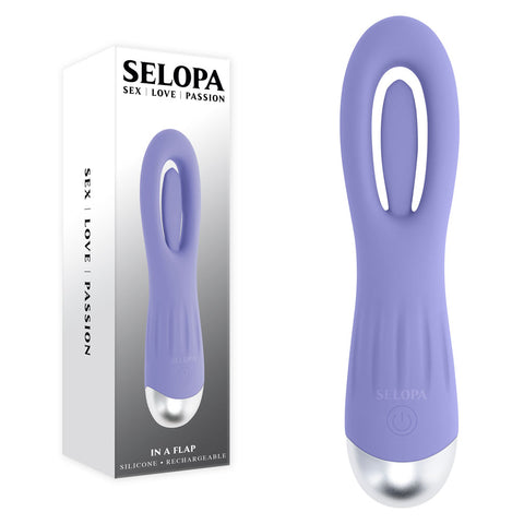 Selopa In A Flap 15 Centimeter Flicking Stimulator Purple STIMULATORS