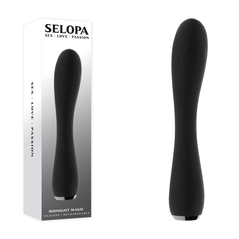 Selopa Midnight Magic Vibrator 20.2 cm Waterproof Toy Black Vibrators