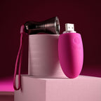 Selopa Vibrating Egg with Chrome Handle - Pink 11.9cm > Sex Toys For Ladies > Vibrating Eggs