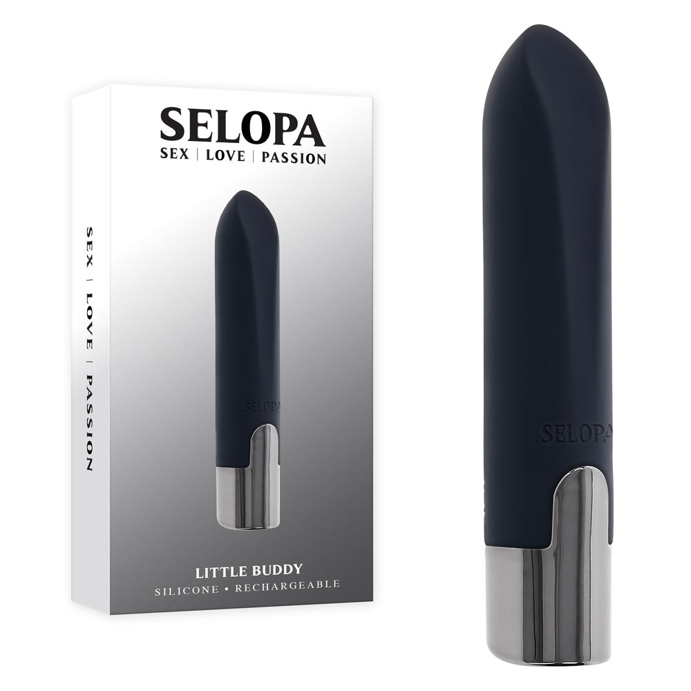 Selopa Little Buddy - Vibrating Bullet 7cm Insertable Size Black BULLETS