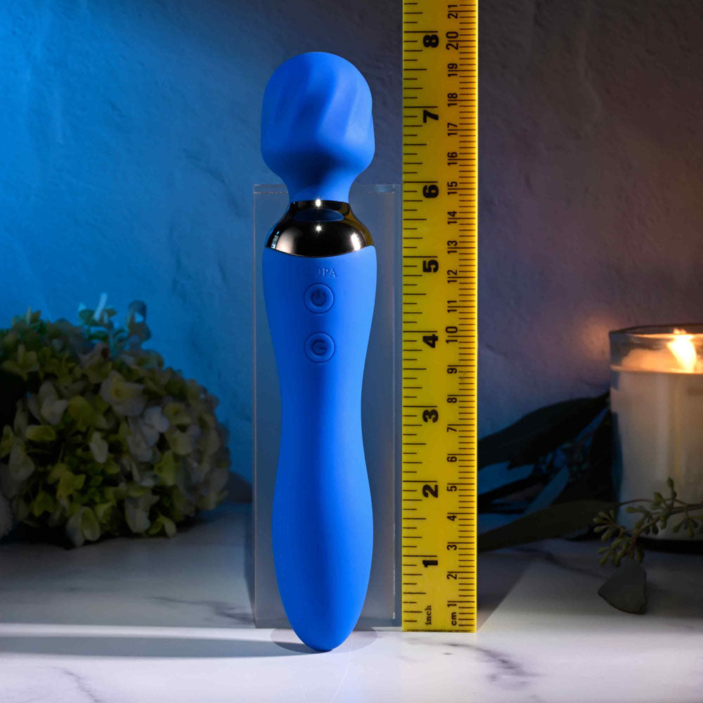 Blue Belle Double-Ended Vibrator with 7 Speeds Rechargeable > Sex Toys > Massage Wands
