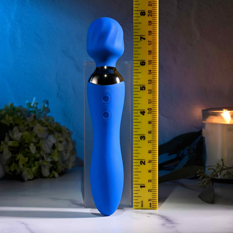 Blue Belle Double-Ended Vibrator with 7 Speeds Rechargeable > Sex Toys > Massage Wands