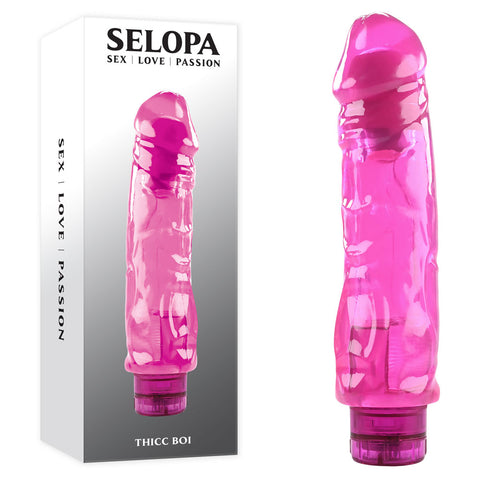 Selopa Thicc Boi - 22.9 cm Vibrator for Intense Pleasure Pink Vibrators