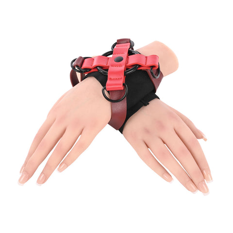S&M Exs & Ohs Cross Cuffs - /Black Restraints > Bondage Gear > Restraints