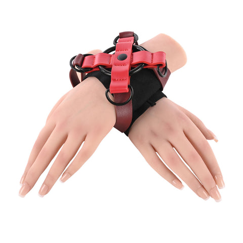 S&M Exs & Ohs Cross Cuffs - /Black Restraints > Bondage Gear > Restraints