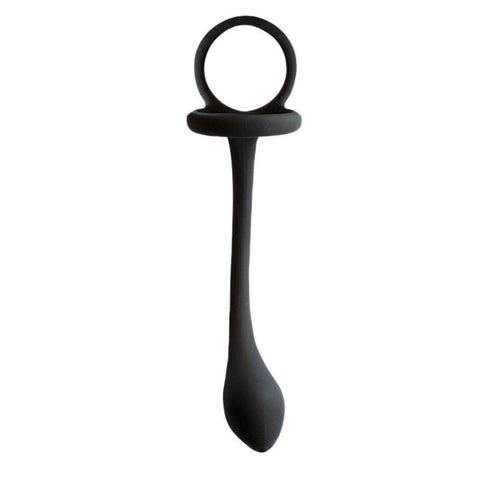 My Cockring Cring (Black) – Stretchy Silicone Cock Ring Butt Plug Butt Plugs