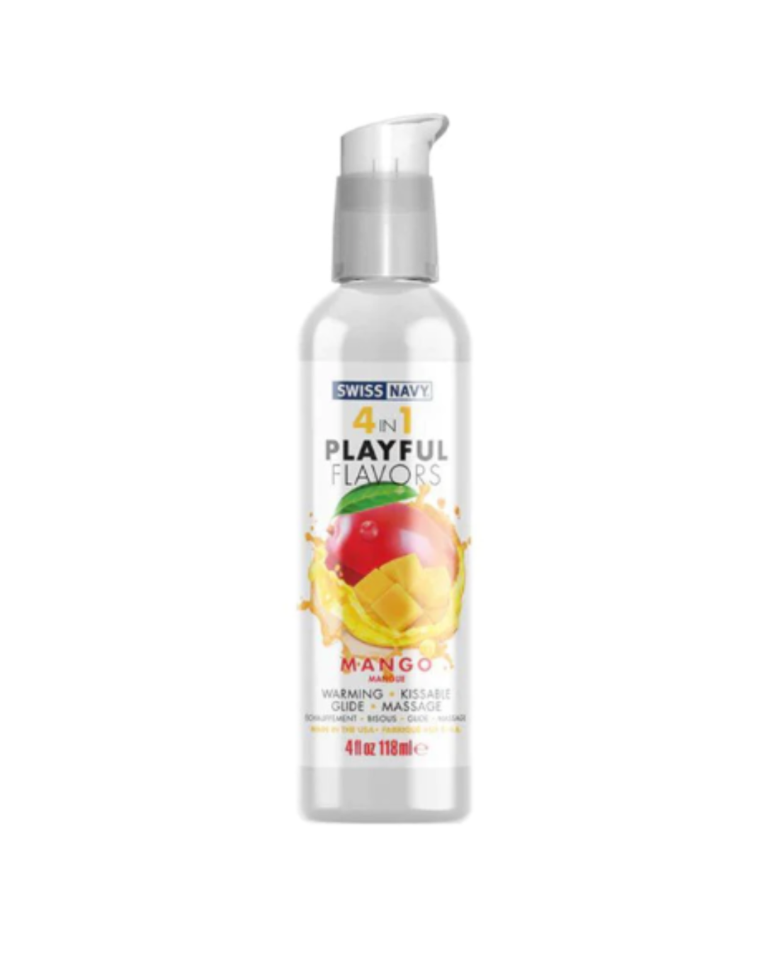 Playful Flavours 4 In 1 Mango 4oz/118ml Sensual Lube Default Title Flavoured Lube