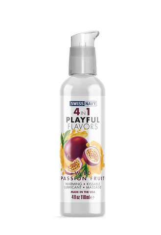 Playful Flavours 4 In 1 Wild Passion Fruit 4oz/118ml Lube Flavoured Lube