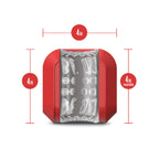 M for Men Slambox Male Masturbator with 7 Rotation Modes Red > Sex Toys For Men > Masturbators > Vibrating