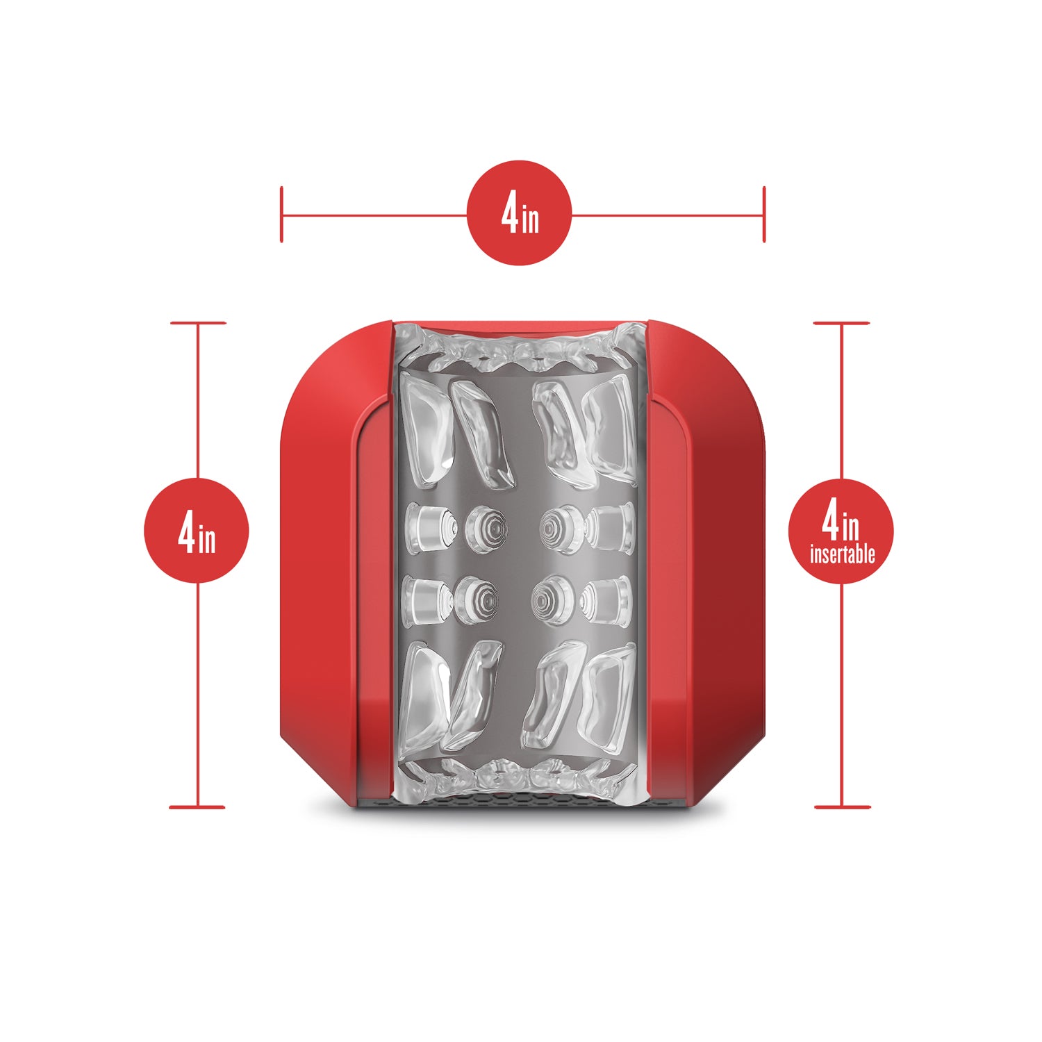 M for Men Slambox Male Masturbator with 7 Rotation Modes Red > Sex Toys For Men > Masturbators > Vibrating