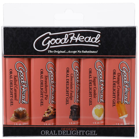 GoodHead Oral Delight Gel Desserts 5 Pack – Edible Foreplay Gel Enhancer Default Title > Lube > Oral Gels & Sprays