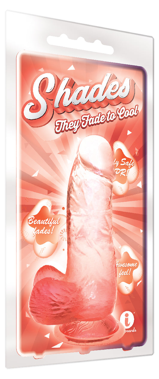 Shades 6 Inch Coral Jelly Dong – Vibrant 15.2 cm Dildo > Dildos > Realistic Dildos
