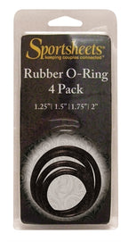 Sportsheets Rubber O-Rings 4 Pack – Versatile Strap-On Harness Accessories > Cock Ring > Sets