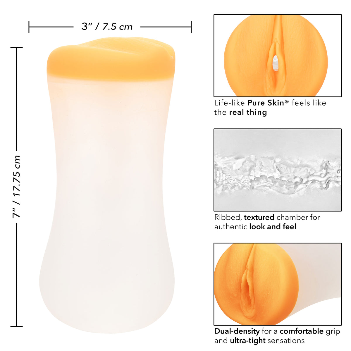 CalExotics The Gripper Deep Pussy Masturbator with Suction > Sex Toys For Men > Masturbators > Manual