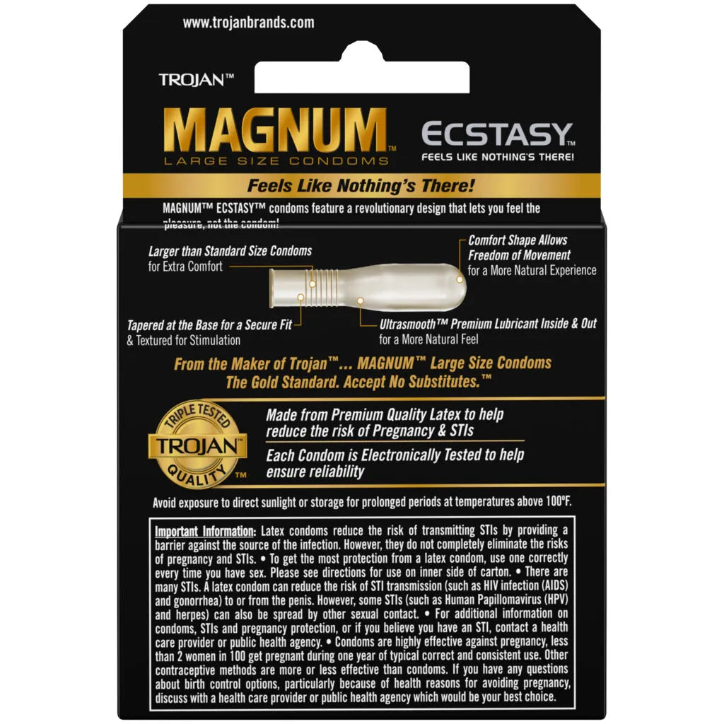 Trojan Magnum Ecstasy - 3 Pack > Essentials > Condoms