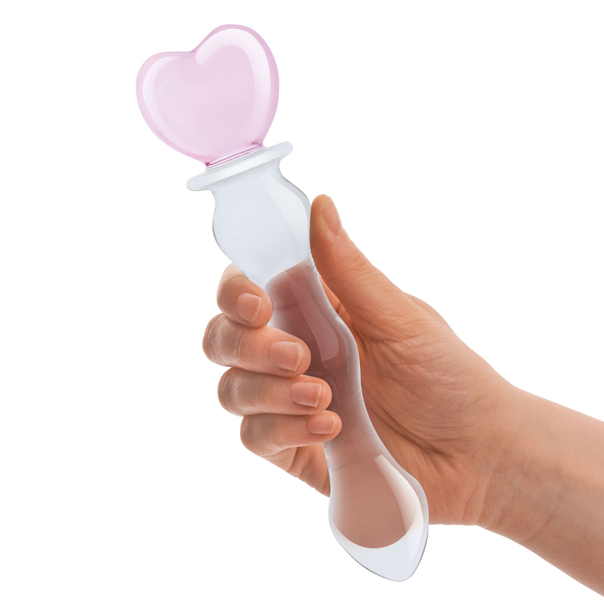 Glas Sweetheart (Pink) – Curved Glass Dildo 8 Inch Secondary image