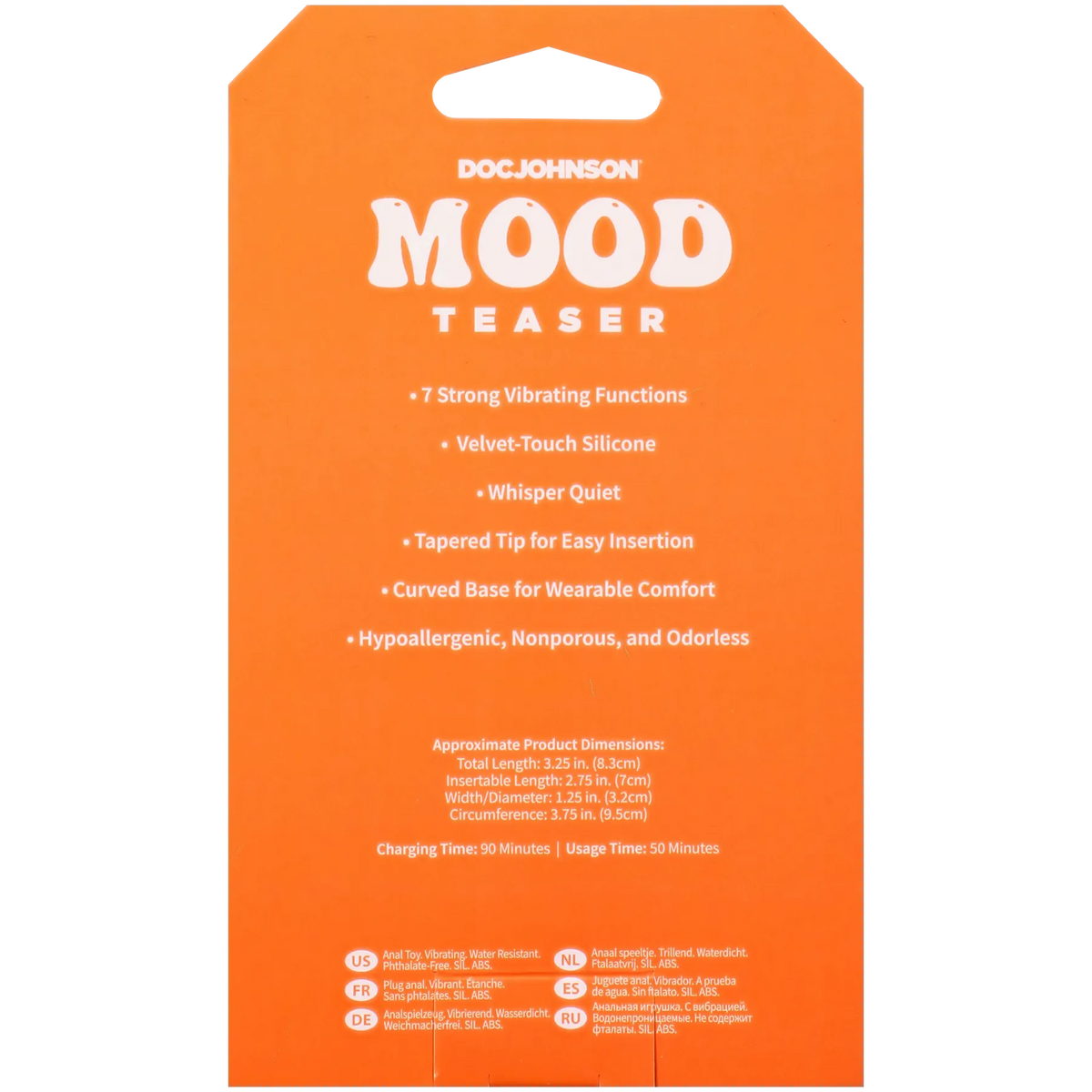Mood Teaser - Rechargeable Water Resistant 7 Speed Vibrating Micro Plug > Anal Range > Vibrating Butt Plugs