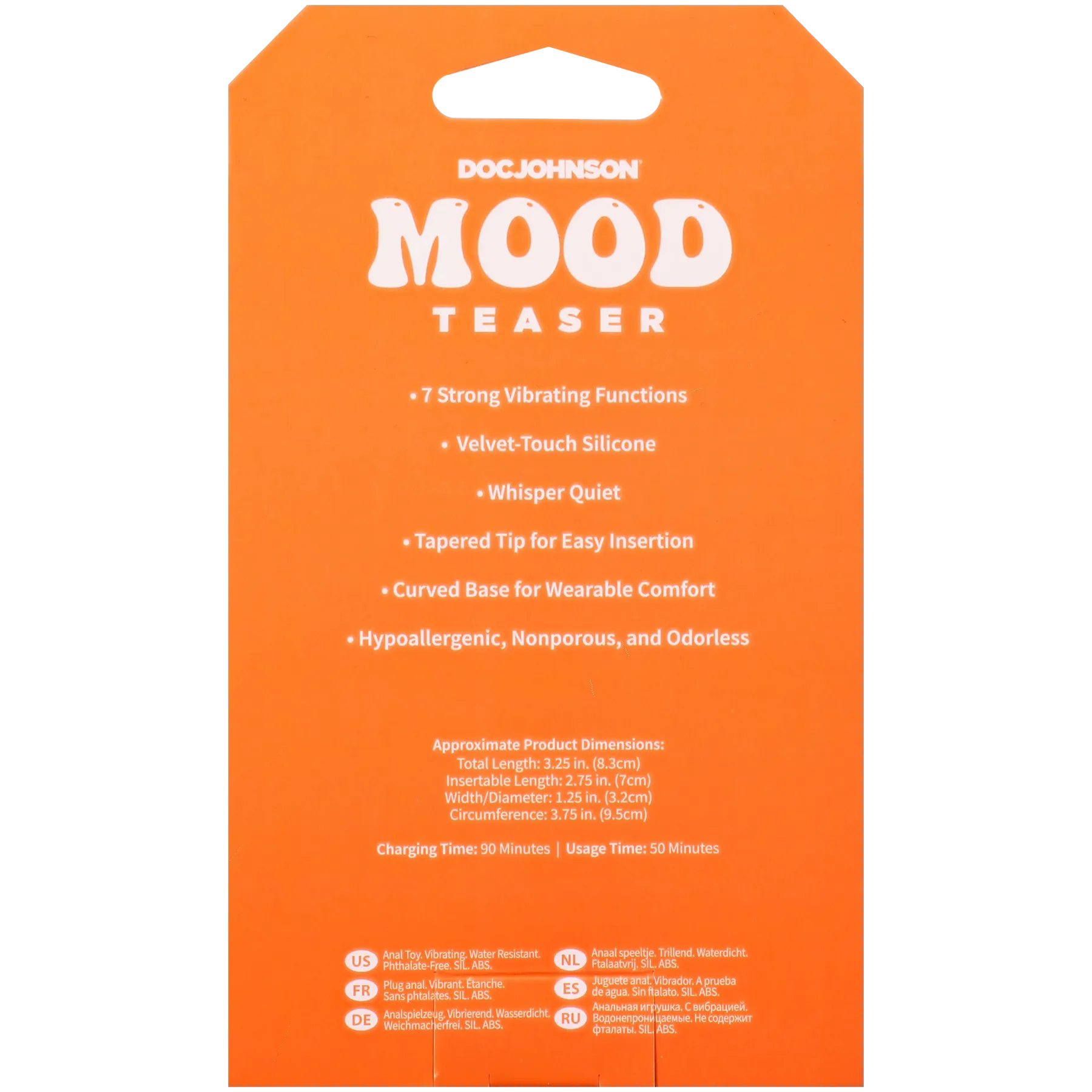Mood Teaser - Rechargeable Water Resistant 7 Speed Vibrating Micro Plug > Anal Range > Vibrating Butt Plugs