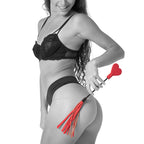 Sex & Mischief Amor Crop Red Flogger - Travel Size > Bondage Gear > Crops