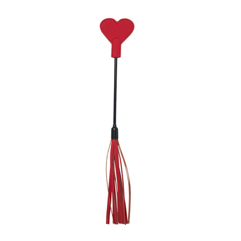 Sex & Mischief Amor Crop Red Flogger - Travel Size Whips & Paddles