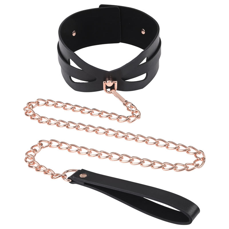 Sex and Mischief Brat Collar and Leash Black Restraint Restraints