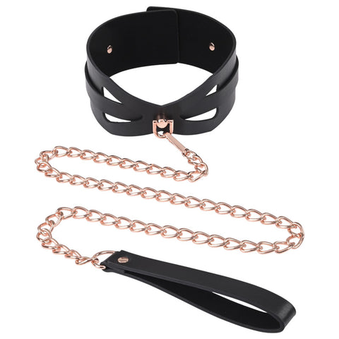Sex and Mischief Brat Collar and Leash Black Restraint Restraints