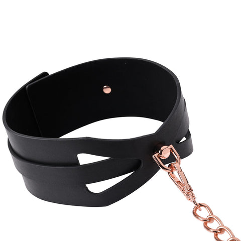 Sex and Mischief Brat Collar and Leash Black Restraint Restraints