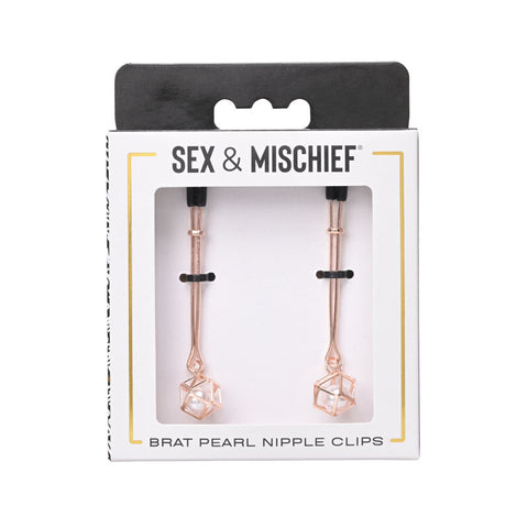 Sex & Mischief Brat Pearl Nipple Clips Nipple Stimulators