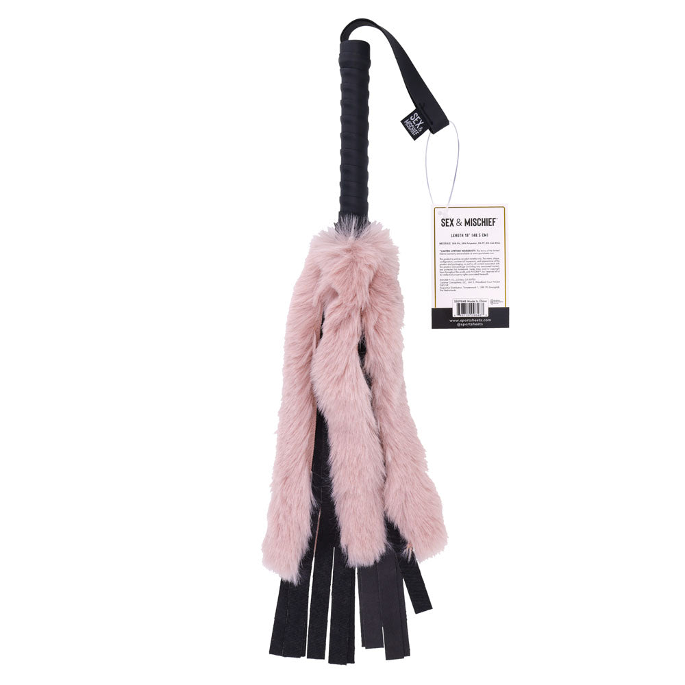 Sex & Mischief Brat Faux Fur Flogger 49.5 cm Long Whips & Paddles