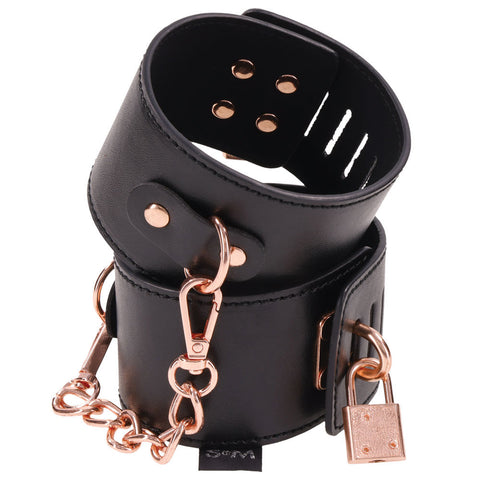 Sex & Mischief Brat Locking Cuffs - Rose Gold Hand Cuffs Restraints