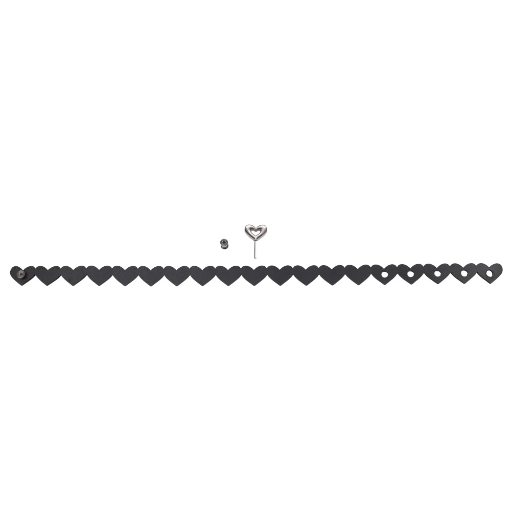 Sex and Mischief Heart Day Collar Choker Style Necklace in Faux Leather Body Jewelry (Non Piercing)