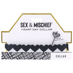 Sex & Mischief Heart Day Collar Choker Style Necklace in Faux Leather > Clothes > Womens Leather