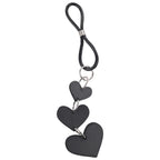 Heart Nipple Ties Black Faux Leather Sensual Adult Accessory > Sex Toys > Nipple Clips
