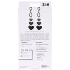 Heart Nipple Ties Black Faux Leather Sensual Adult Accessory > Sex Toys > Nipple Clips