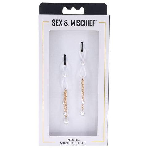 Sex & Mischief Pearl Nipple Ties Nipple Stimulators