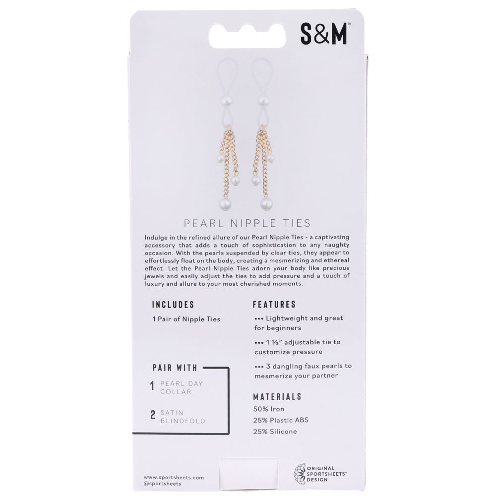 Sex & Mischief Pearl Nipple Ties Nipple Stimulators