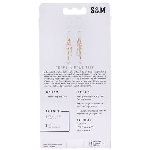 Sex & Mischief Pearl Nipple Ties Nipple Stimulators