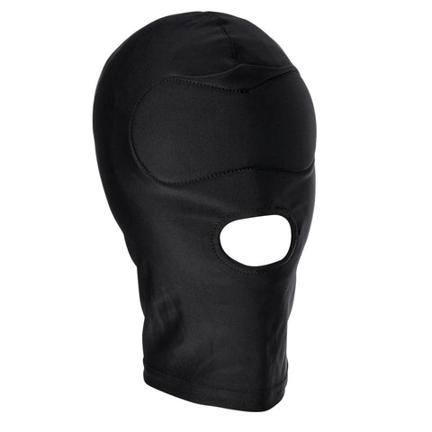 Sex & Mischief Shadow Hood Black with Mouth Opening, Adjustable Blindfold Mask for Deprivation and Control Play > Bondage Gear > Bondage Hoods