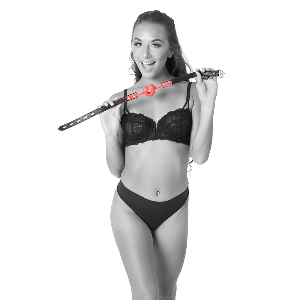 Sex & Mischief Amor Ball Gag - Adjustable Heart Gag Restraints