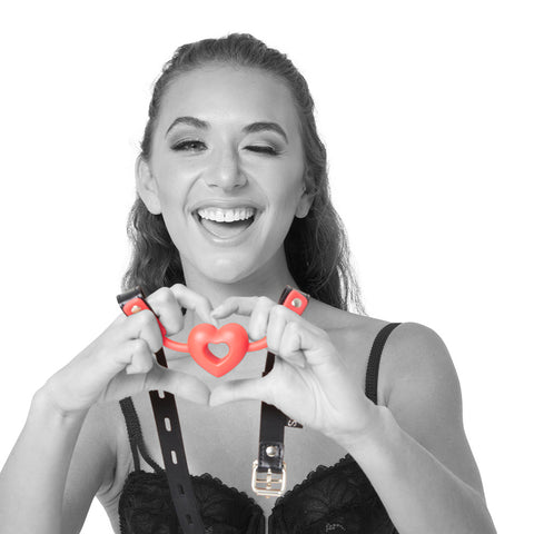 Sex & Mischief Amor Ball Gag - Adjustable Heart Gag Restraints