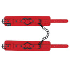 Sex & Mischief Amor Handcuffs in Red Vegan Leather > Bondage Gear > Restraints
