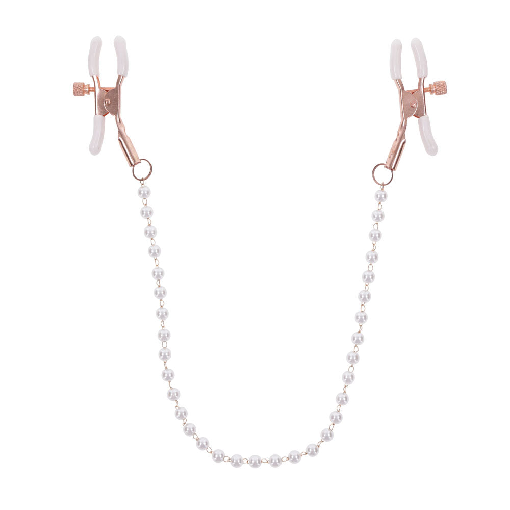 Sportsheets Sex & Mischief Peaches n CreaMe Pearl Nipple Clamps