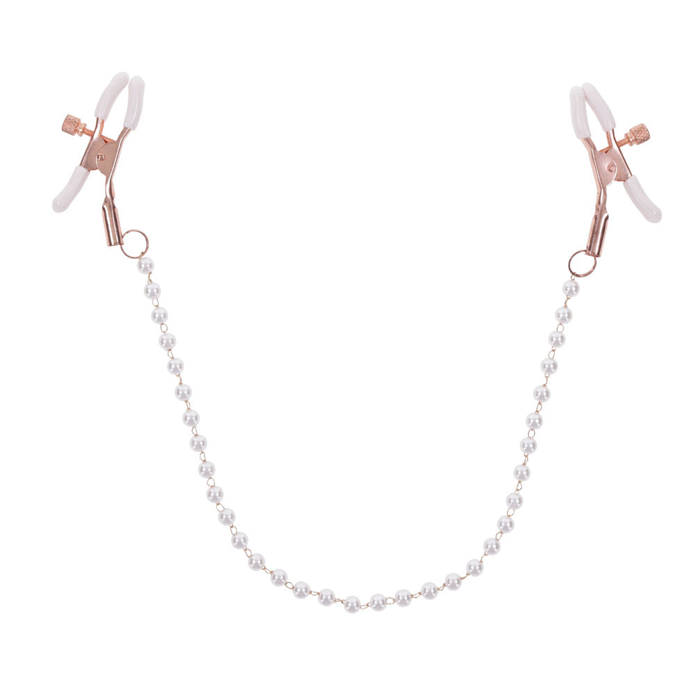 Sportsheets Sex & Mischief Peaches n CreaMe Pearl Nipple Clamps