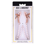 Sportsheets Sex & Mischief Peaches n CreaMe Pearl Nipple Clamps